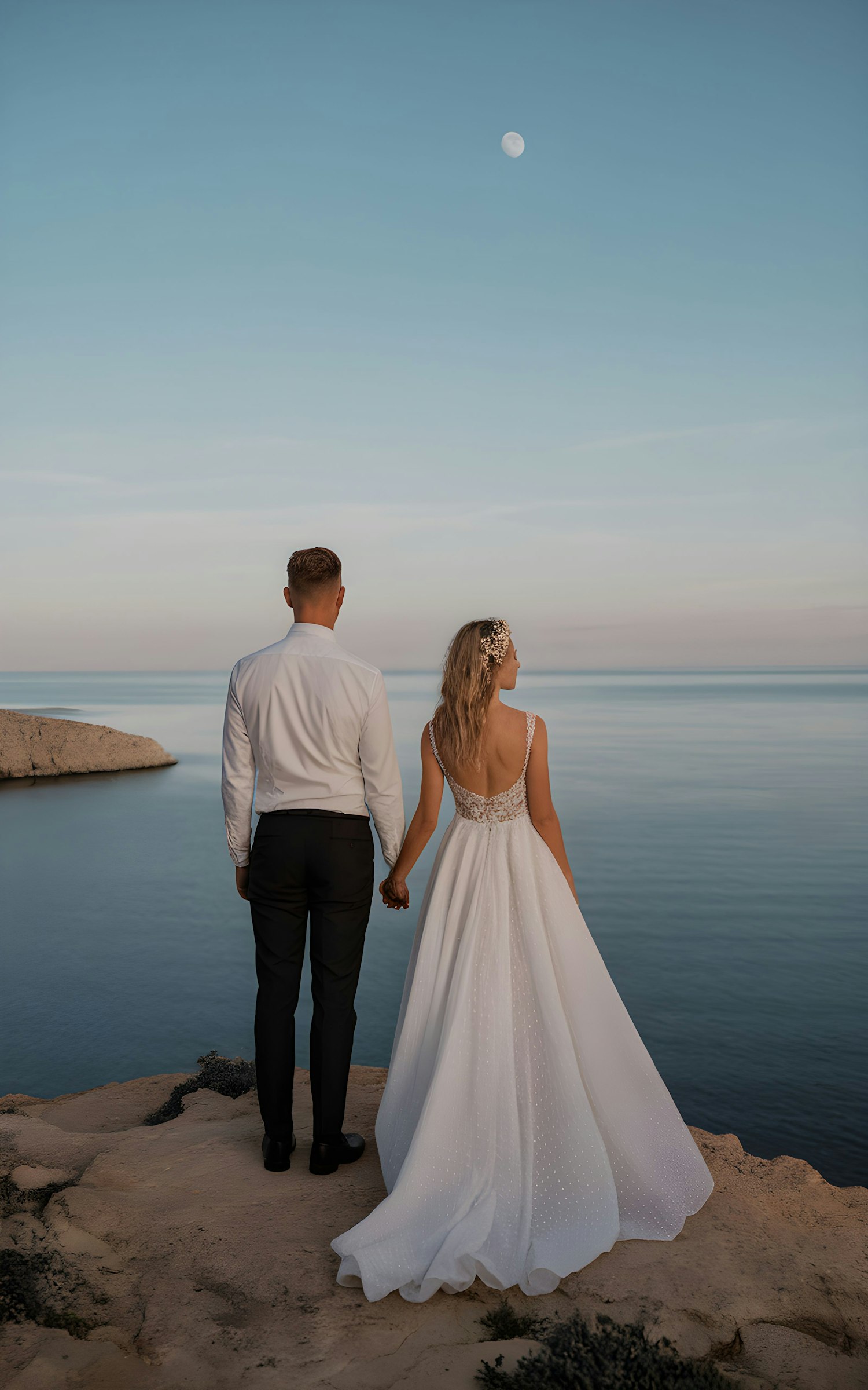 Serene Seaside Wedding Moment