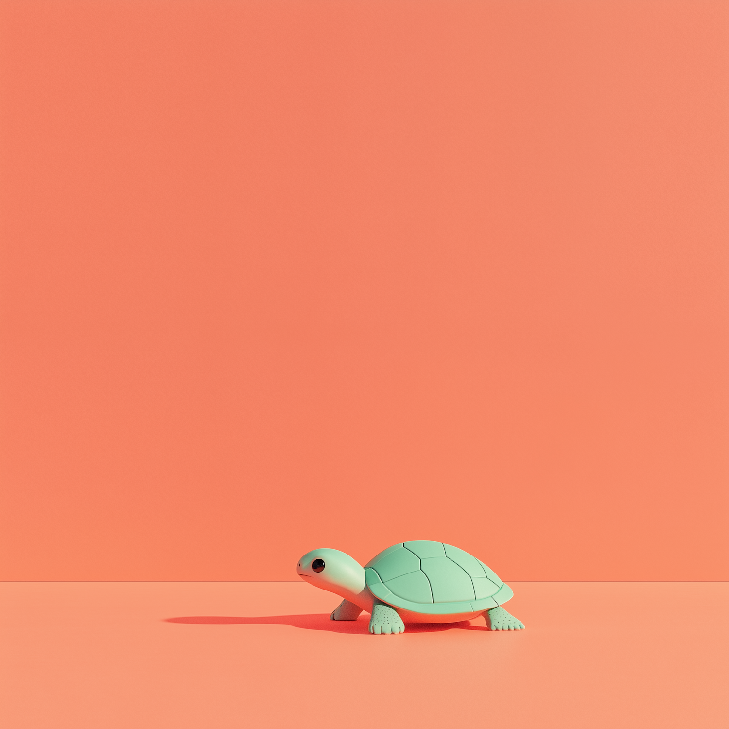 Minimalist Cartoon Turtle Illustration