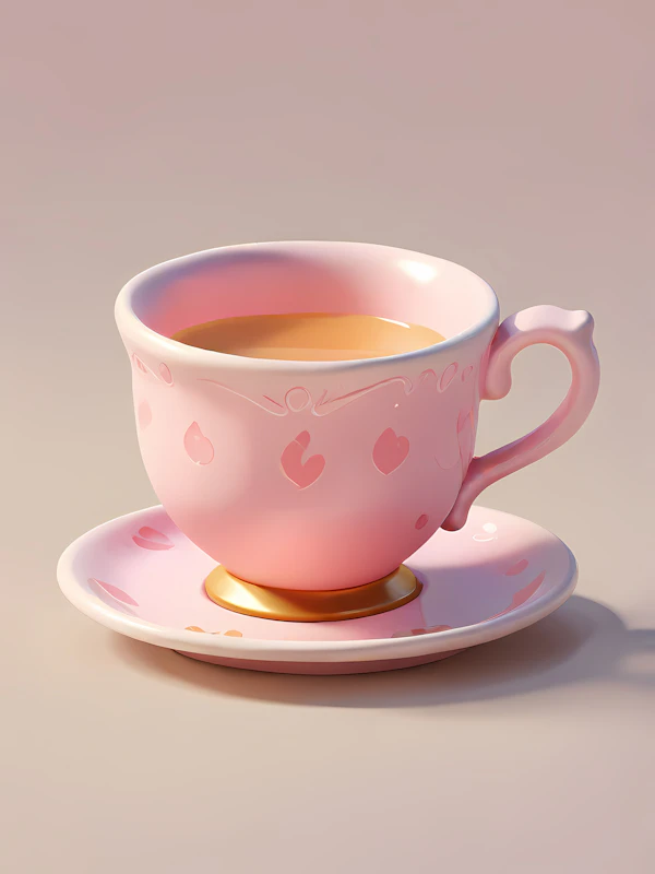 Elegant Pink Teacup