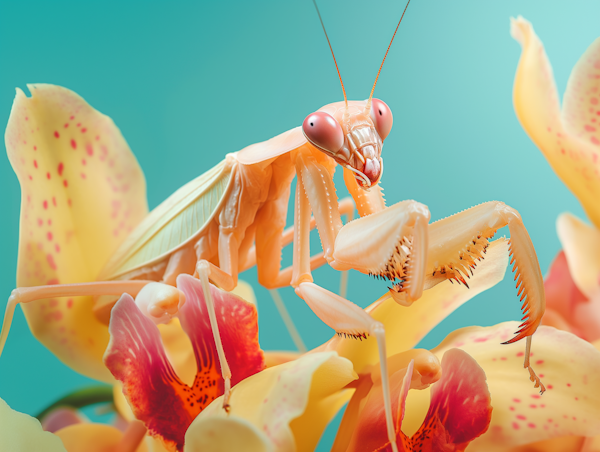 Orchid Mantis on Flower