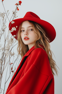 Elegant Red Portrait