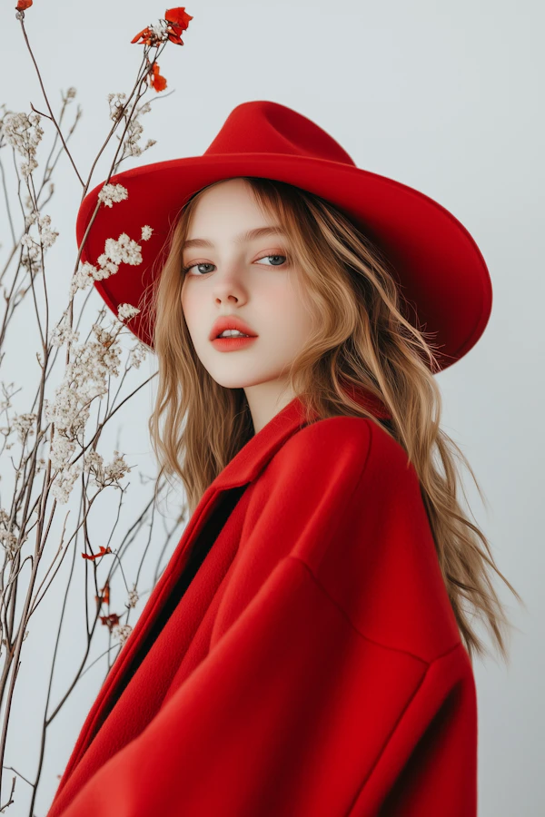 Elegant Red Portrait