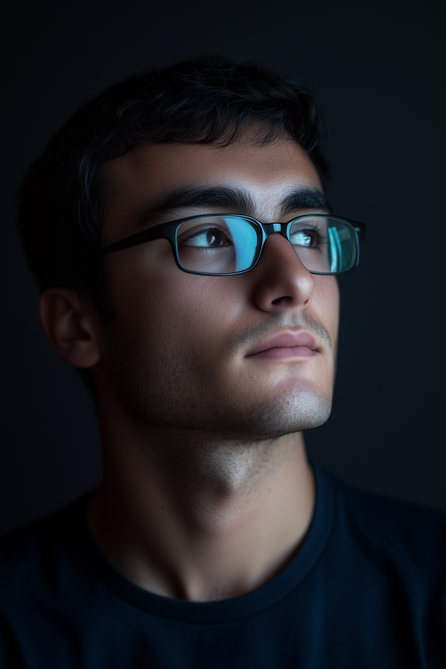 Contemplative Portrait of a Young Man