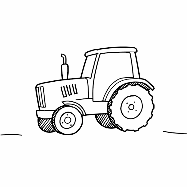 Tractor Line Drawing