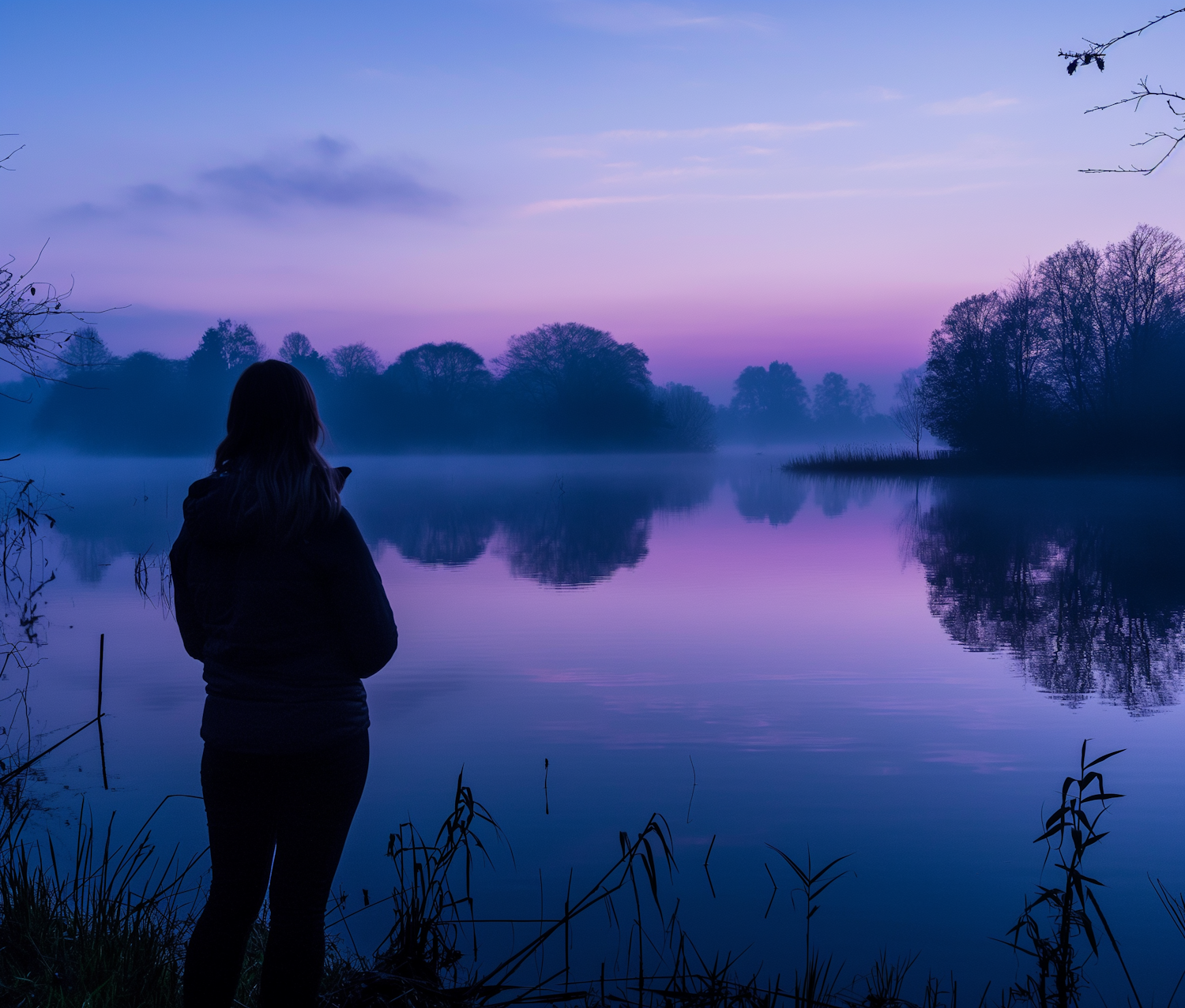 Solitude by the Lake at Twilight