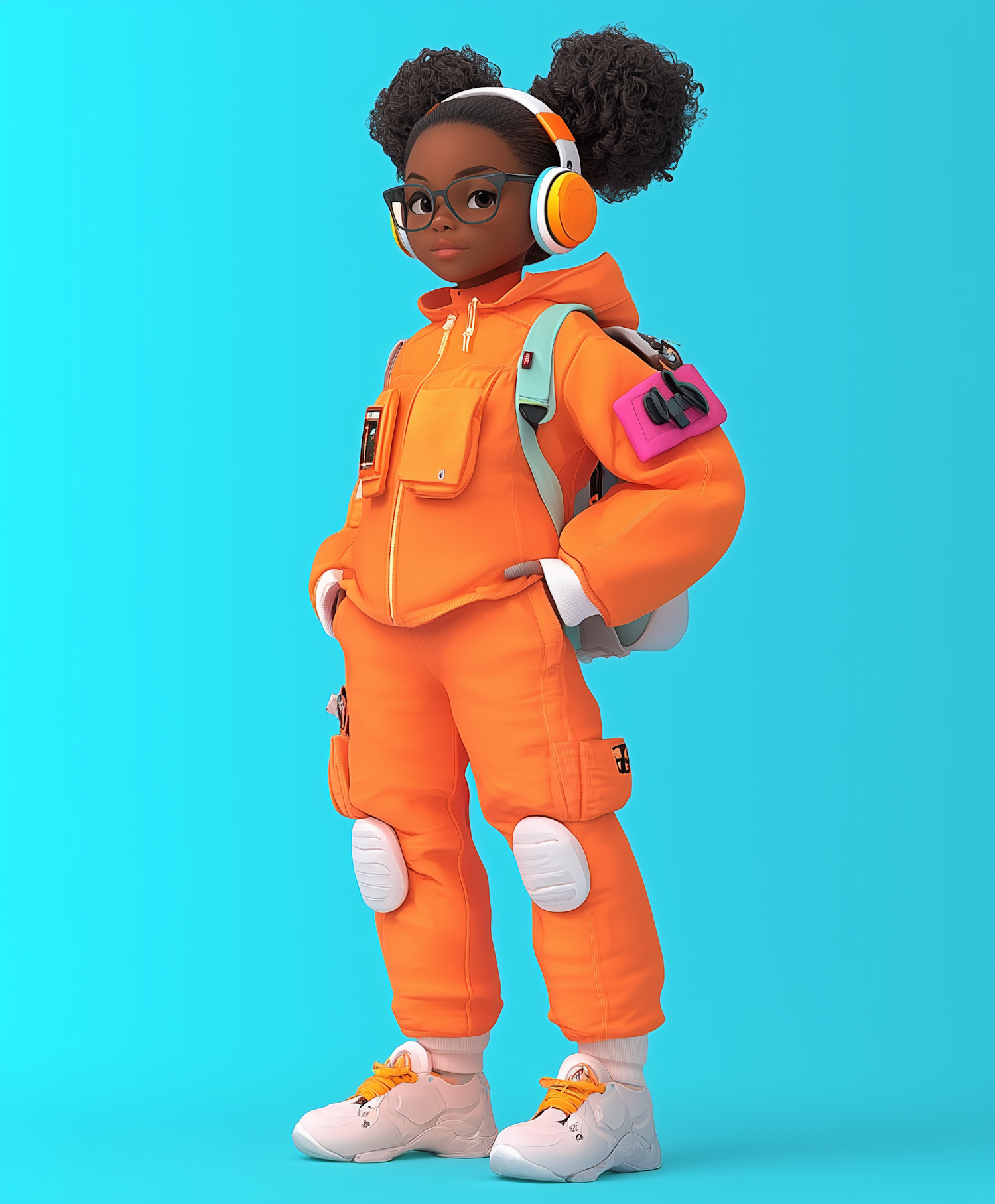 Fashionable Young Astronaut Girl