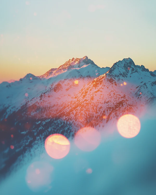 Golden Mountain Landscape