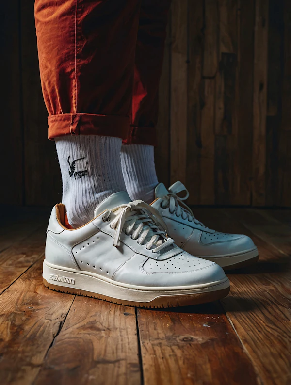 Close-up of Sneakers and Pants