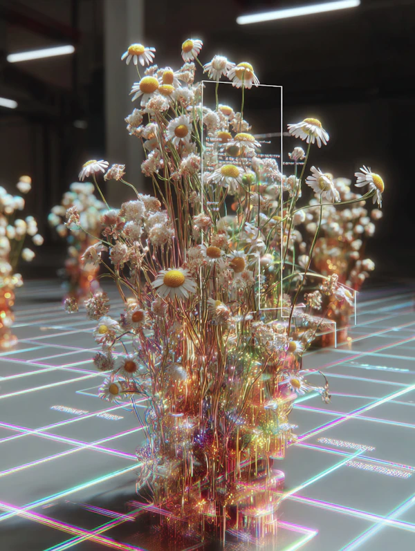Iridescent Floral Display