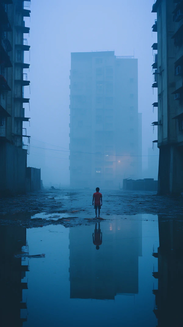 Reflections of Solitude in the Urban Mist