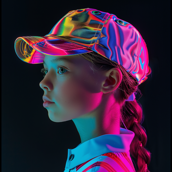 Futuristic Side Profile of a Young Girl