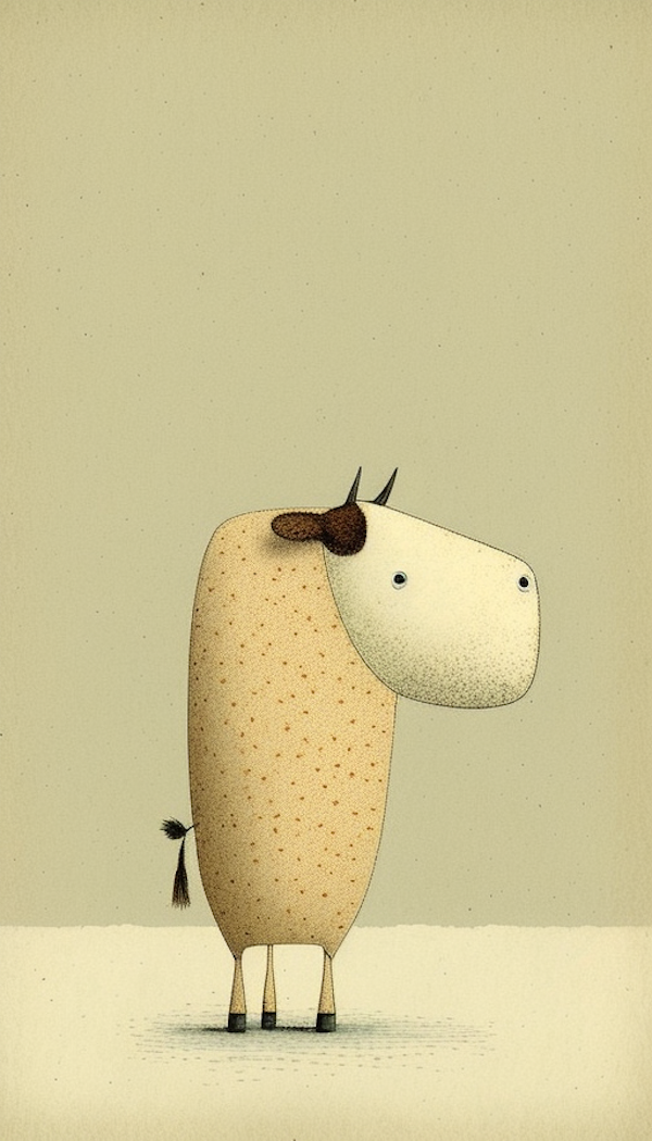 Whimsical Cartoon Horse Illustration