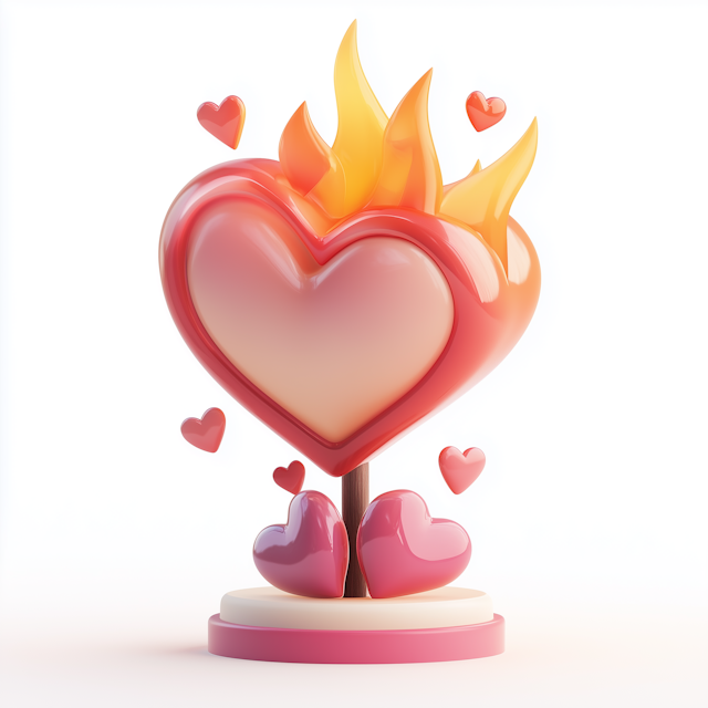 Fiery Heart Composition