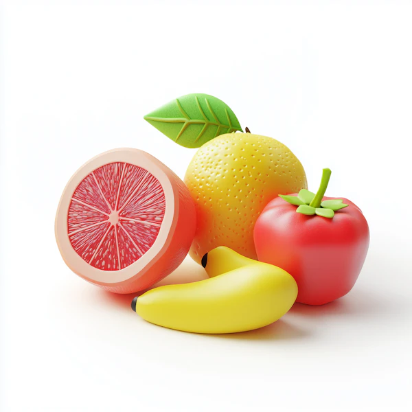 Vibrant 3D Fruits