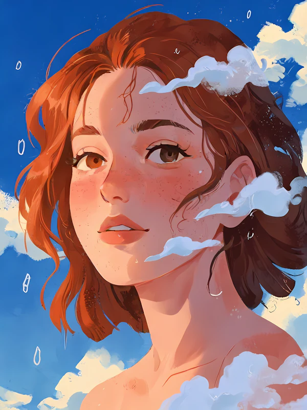 Ethereal Redhead Illustration