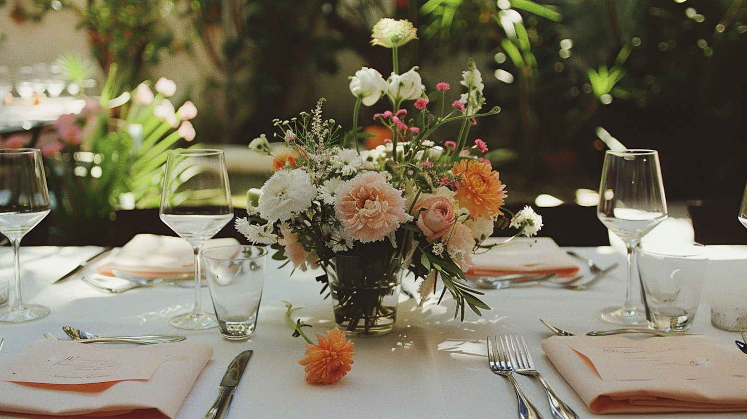 Elegant Dining Table Setting in Natural Light