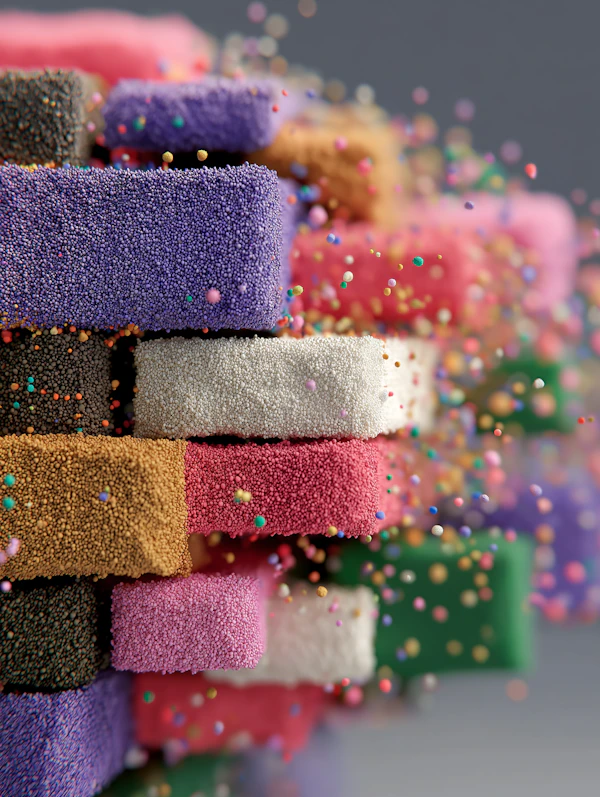 Colorful Textured Stack