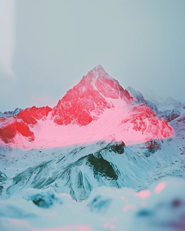 Surreal Mountain Scene