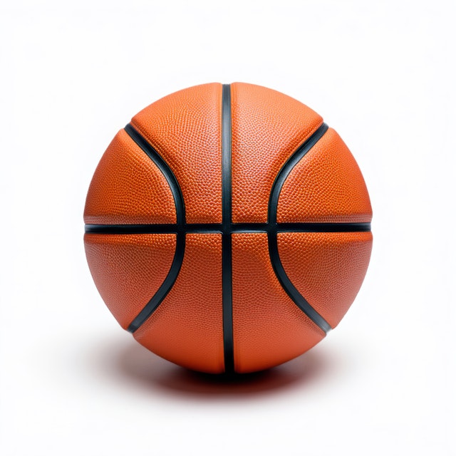 Basketball on White Background