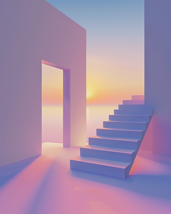 Serene Architectural Sunset