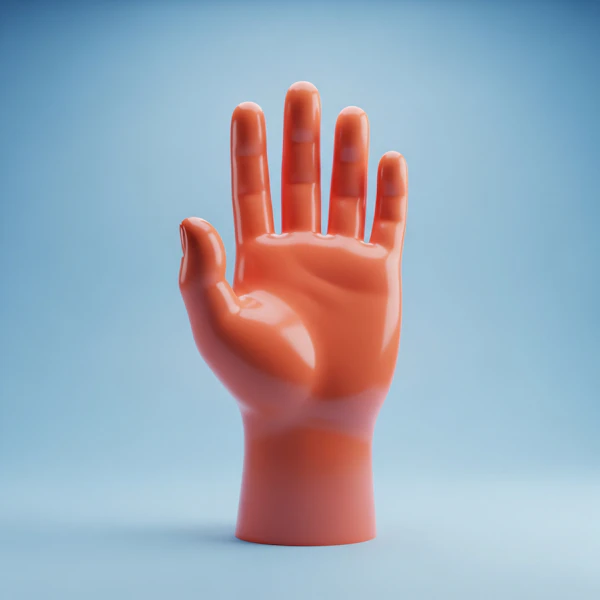 Glossy Orange Hand