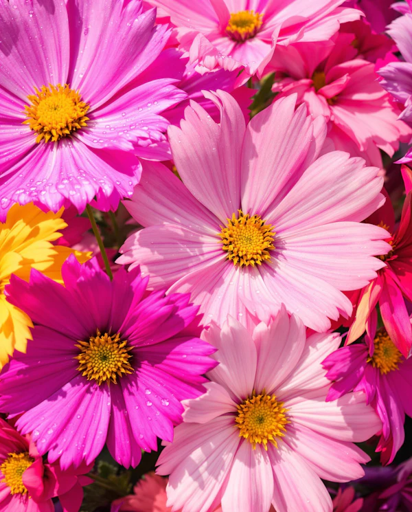 Vibrant Cosmos Flowers