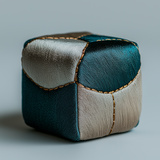 Textured Fabric Cube