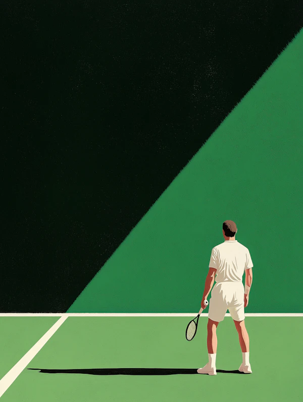 Minimalist Tennis Player