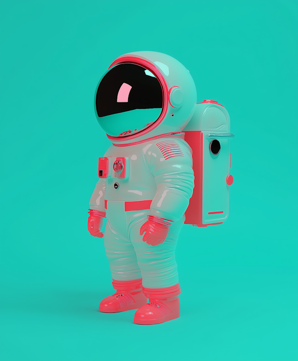 Stylized Astronaut Illustration