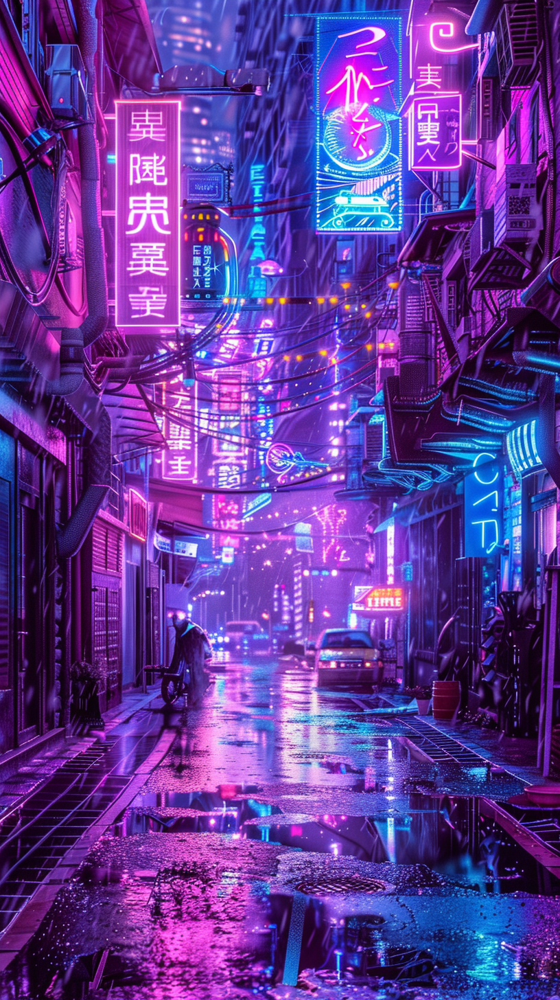 Futuristic Neon Cityscape