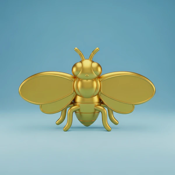 Golden Bee Sculpture