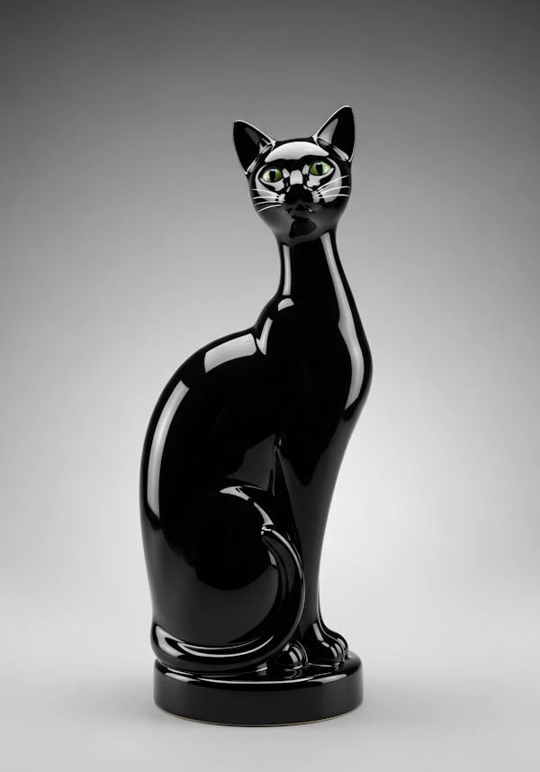 Glossy Cat Figurine
