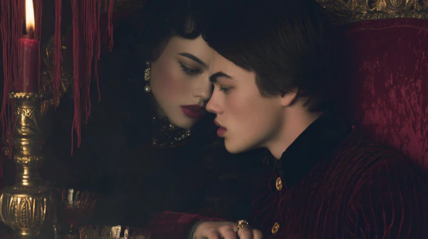 Intimate Candlelit Scene