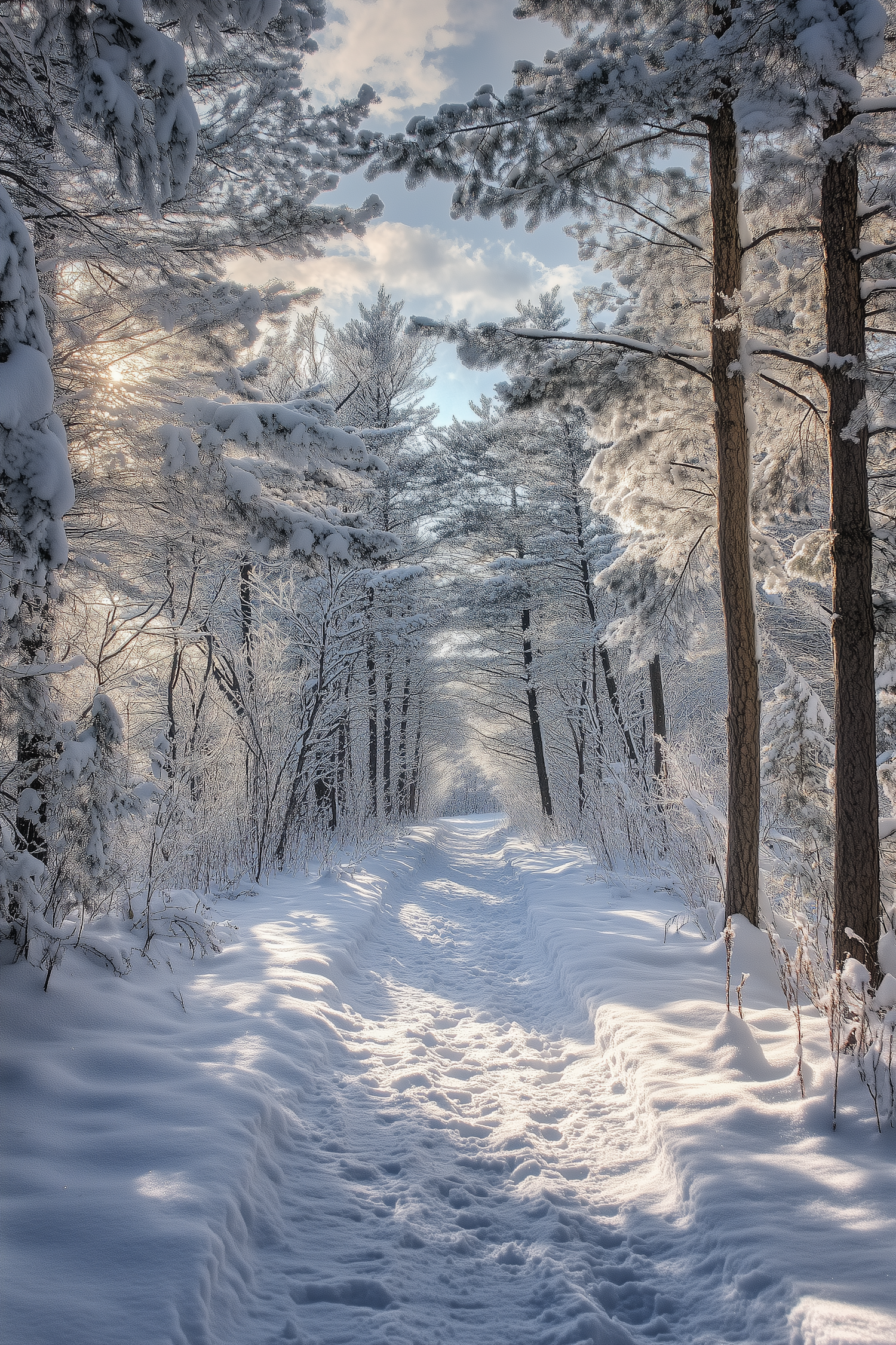 Serene Winter Path