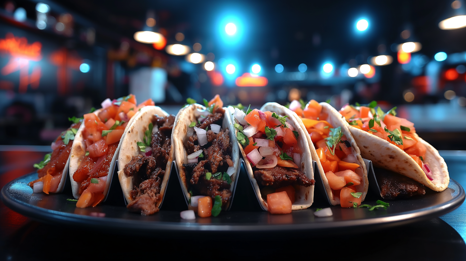 Close-Up of Tacos on Plate