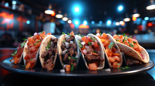 Close-Up of Tacos on Plate
