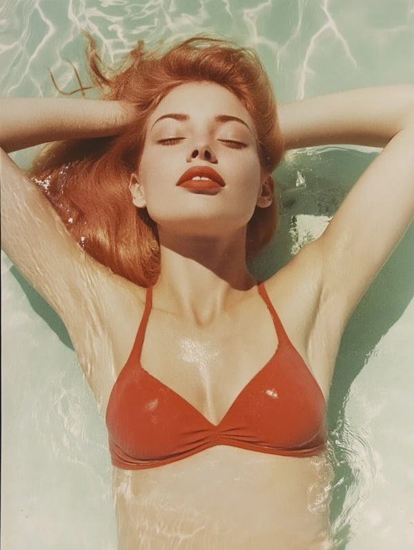 Woman in Turquoise Pool