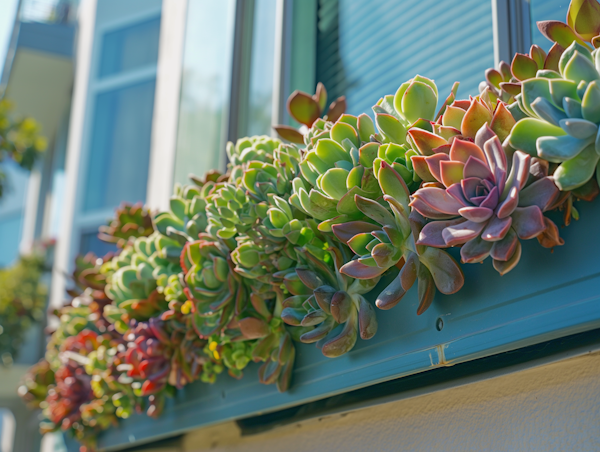 Vibrant Urban Succulent Display