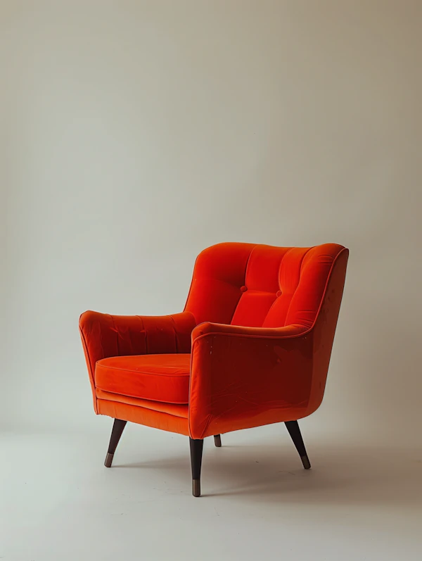 Mid-Century Orange Chair