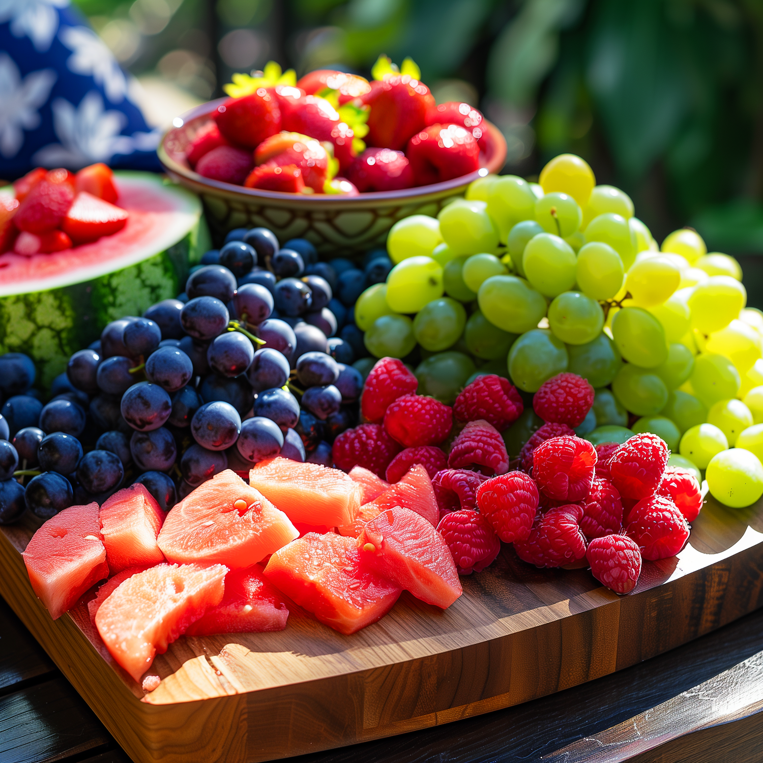 Fresh Fruit Assortment Outdoors