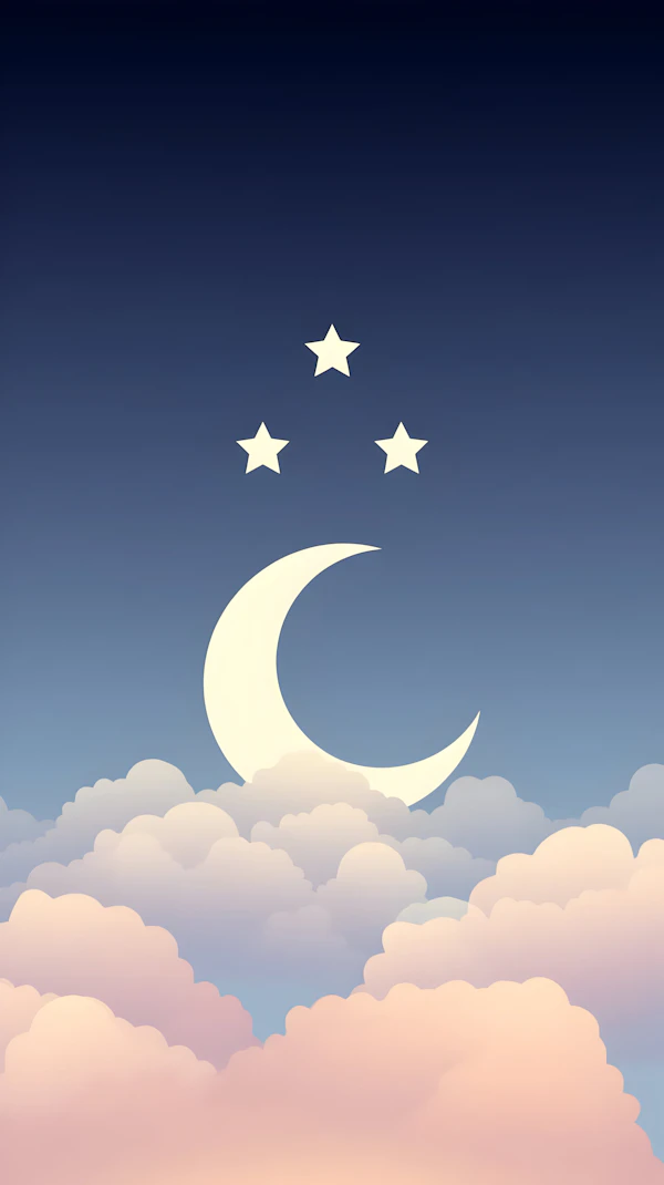Crescent Moon Night Sky