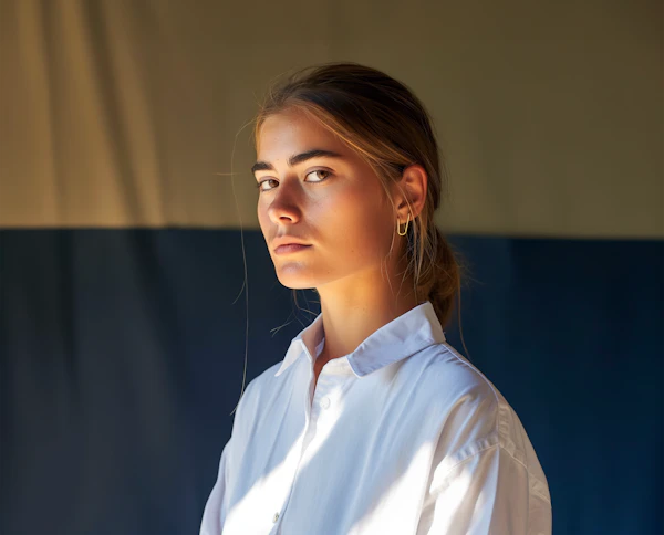 Introspective Young Woman Portrait