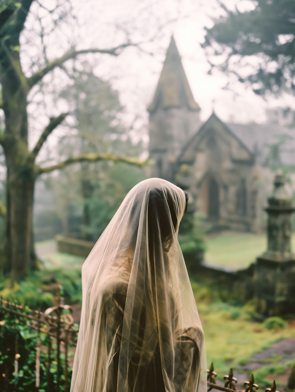 Haunted Veil in Gothic Setting