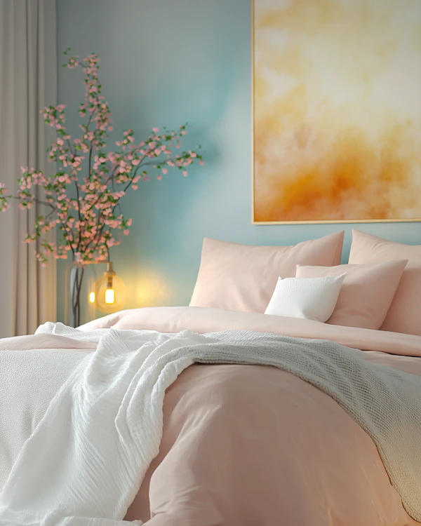 Serene Pastel Bedroom