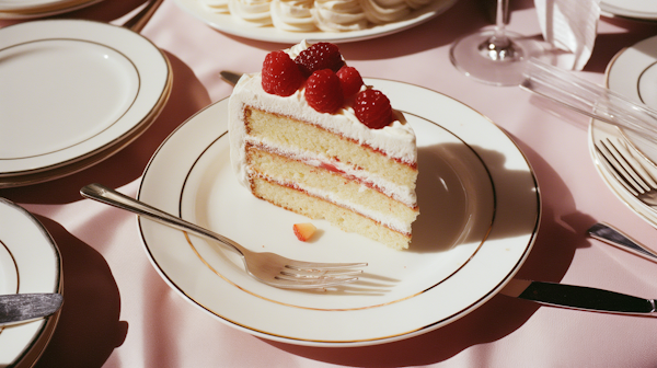 Elegant Strawberry Topped Cake