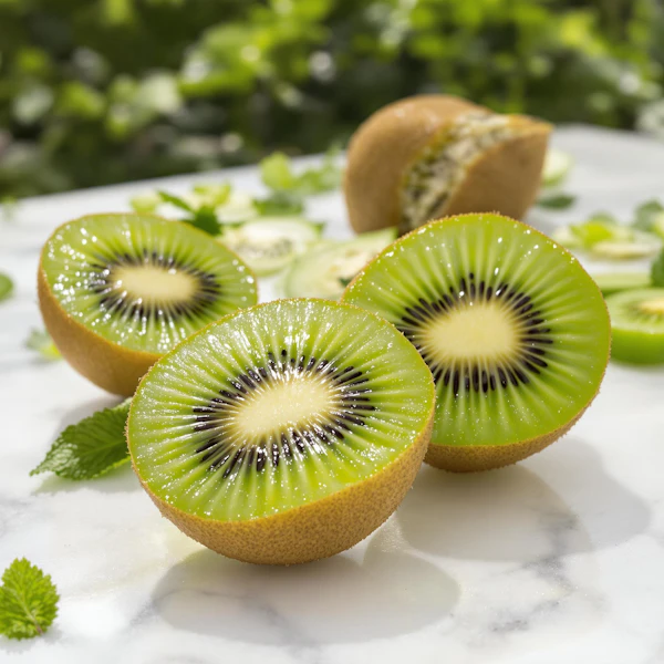 Close-Up of Kiwi Fruits