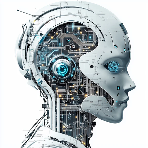 Futuristic Robot Head