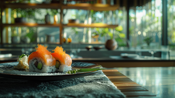 Elegant Sushi Plate Presentation