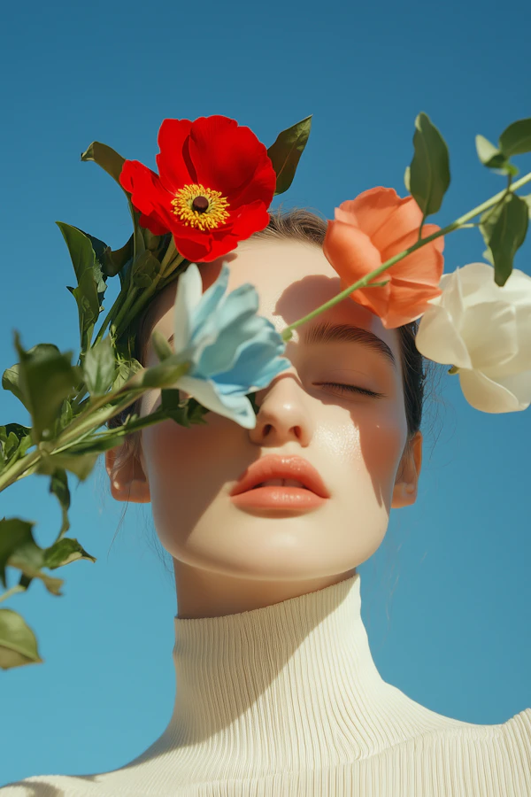 Floral Portrait Close-Up