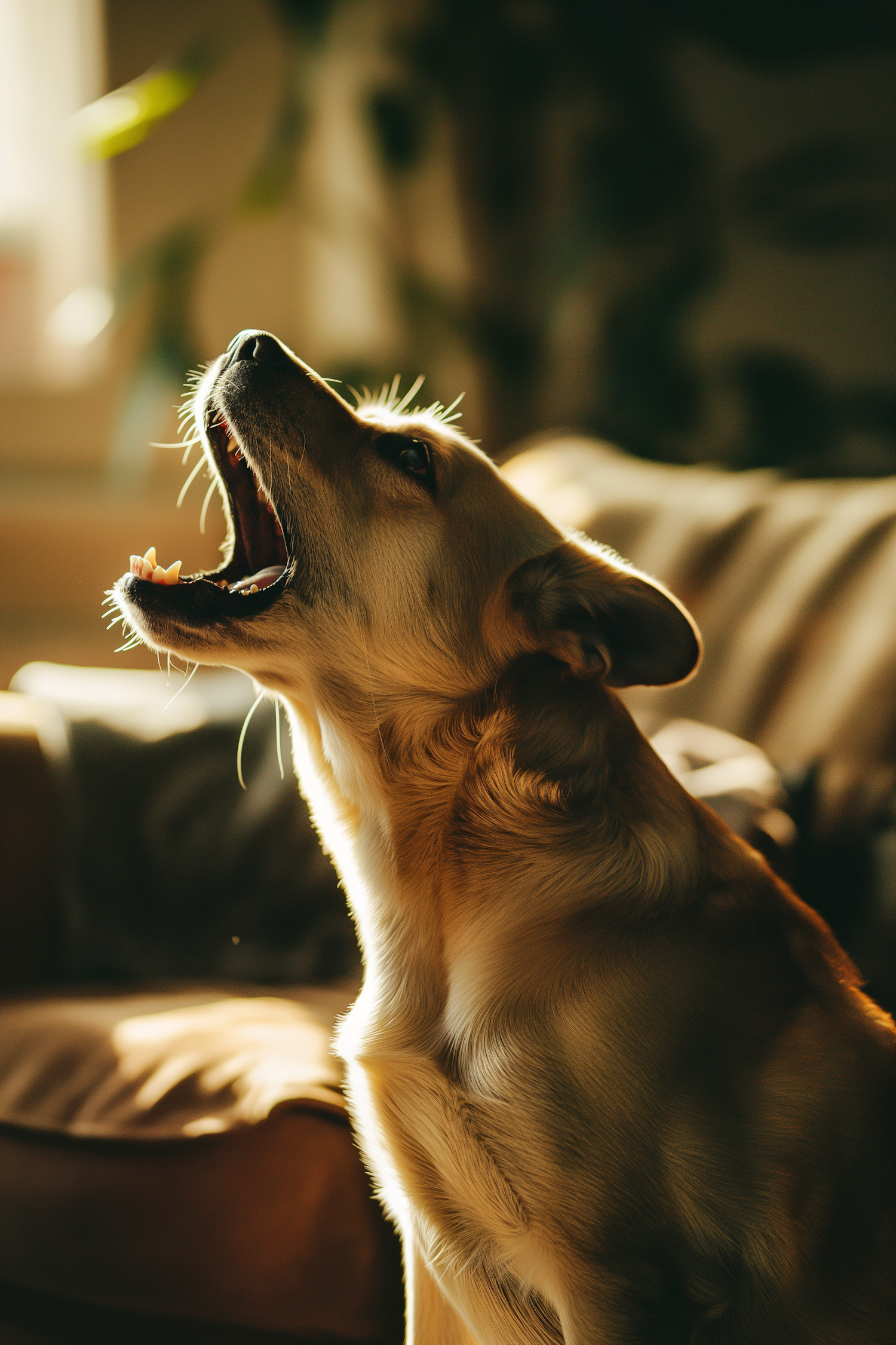 Golden Retri-Howl in Sunlight